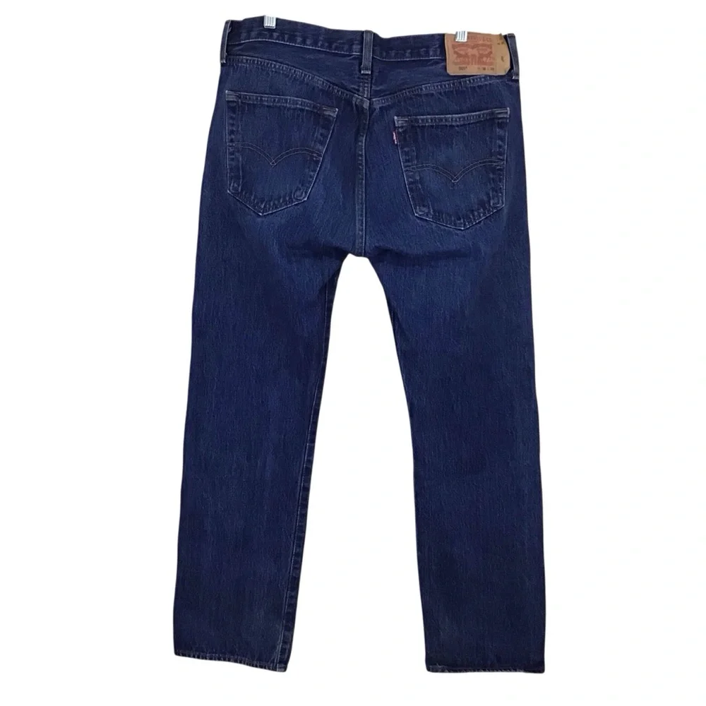 Levi's 501 Button Fly Jeans Dark Wash Straight Men's 36 X 32